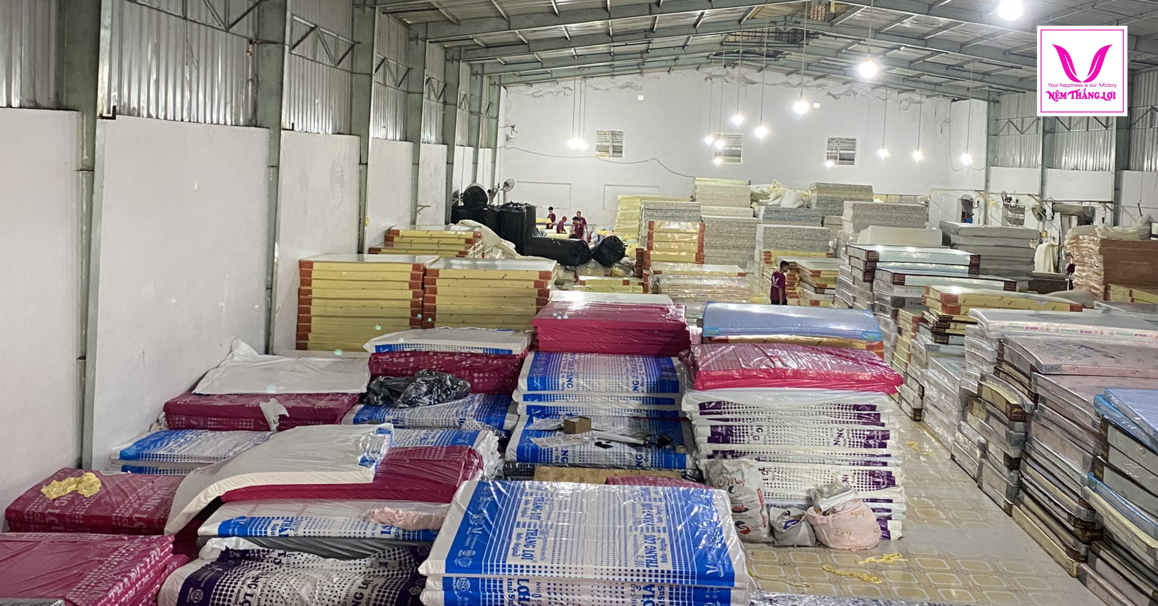 NỆM CAO SU NON THẮNG LỢI Qui trình sản xuất nệm cao su non Thắng Lợi