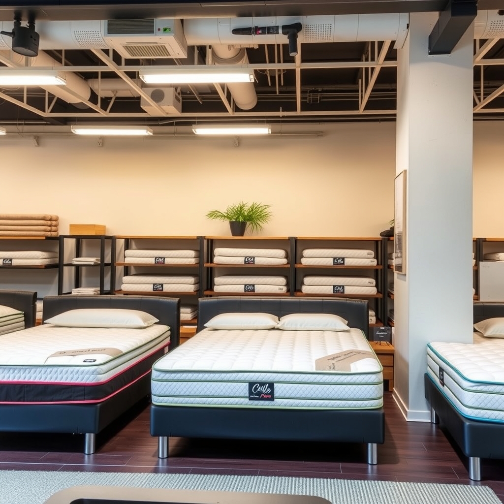 Cửa hàng bán nệm cao su quận 11 uy tín Một cửa hàng nệm với nệm cao su bày biện hấp dẫn tại quận 11