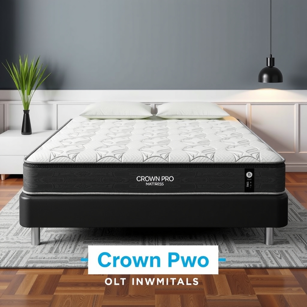 Thiết kế nệm cao su Crown Pro với áo bọc cao cấp 