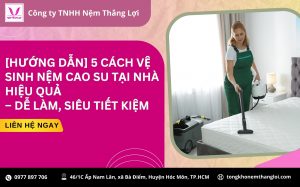 5 CÁCH VỆ SINH NỆM CAO SU TẠI NHÀ HIỆU QUẢ – DỄ LÀM, SIÊU TIẾT KIỆM