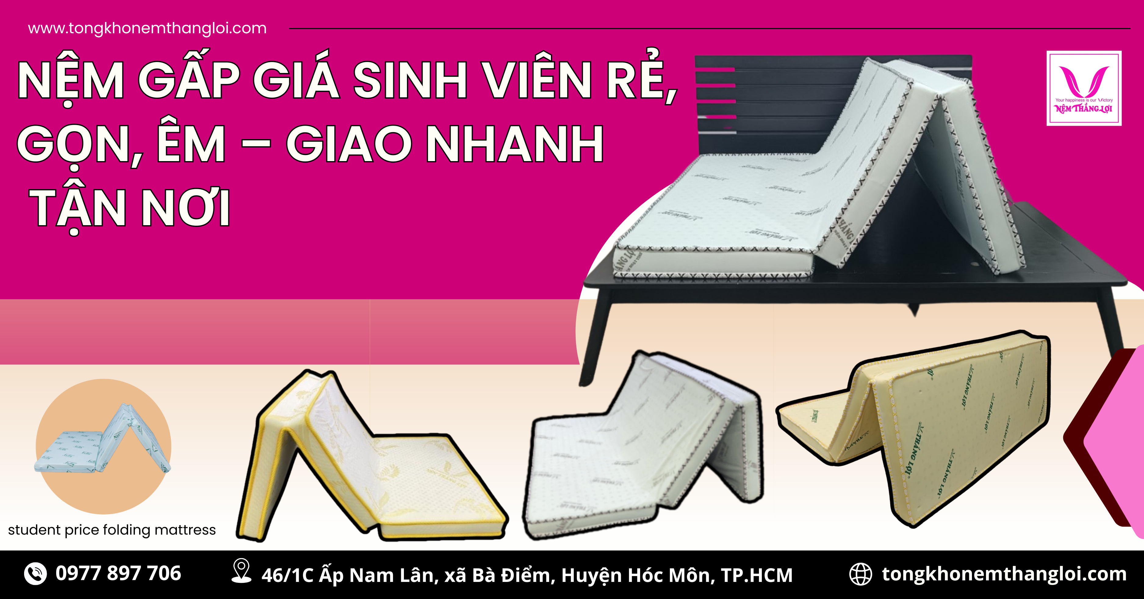 NỆM GẤP GIÁ SINH VIÊN RẺ, GỌN, ÊM – GIAO NHANH TẬN NƠI