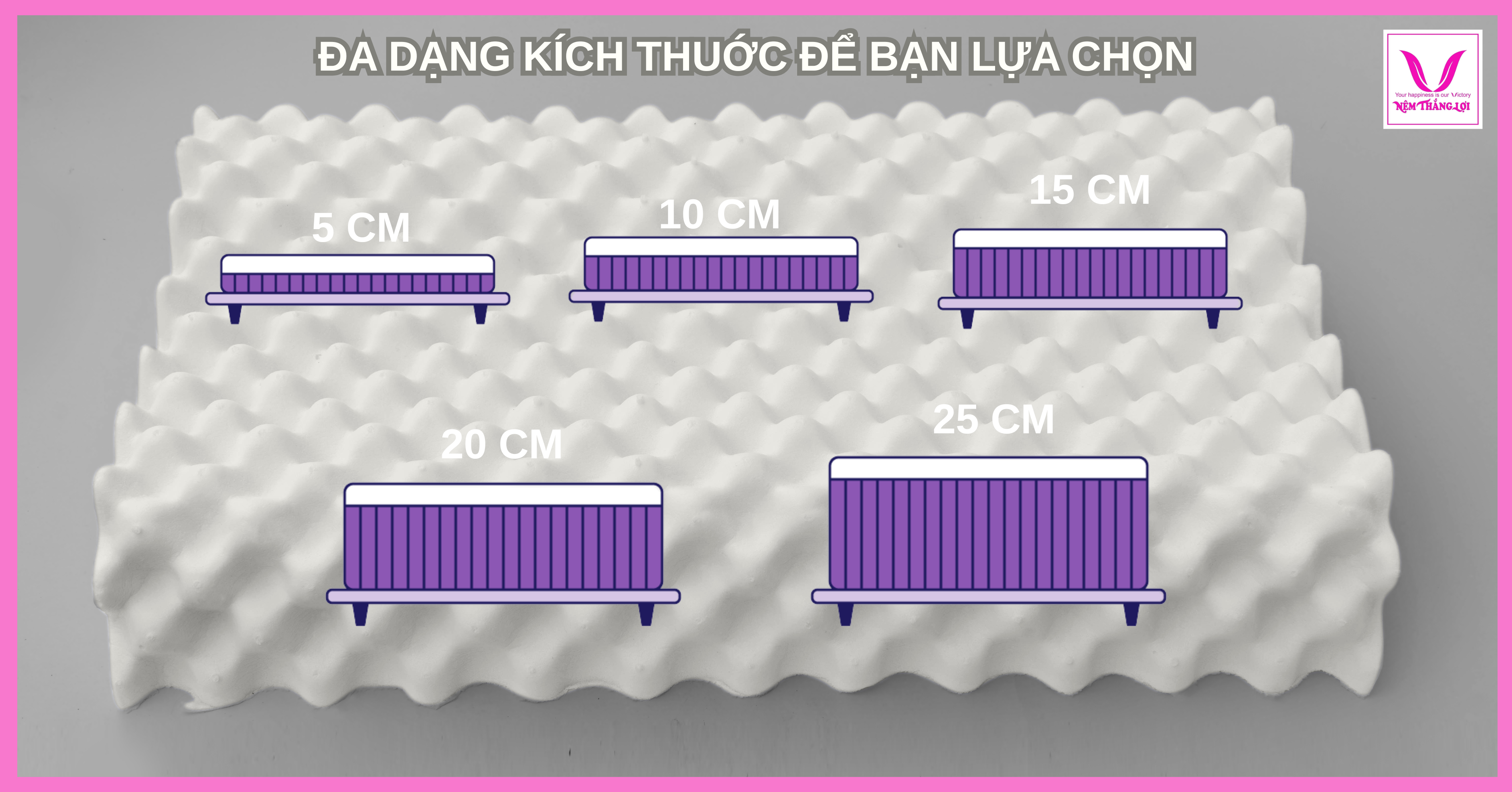 Đa dạng kích thuớc để bạn lựa chọn