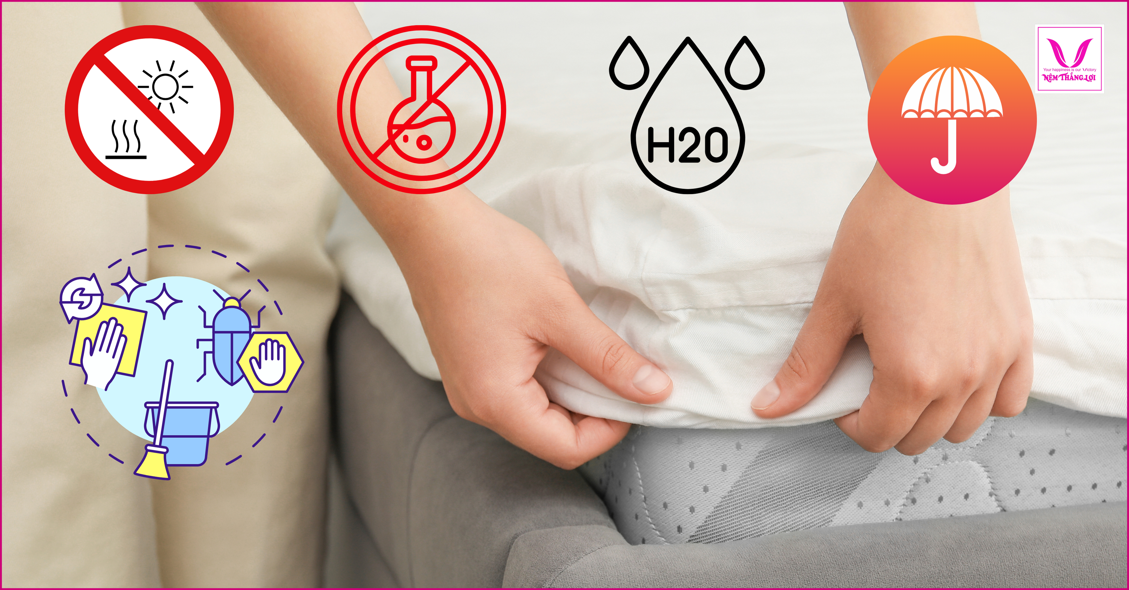 Một số mẹo mách bạn bảo quản nệm cao su luôn như mới