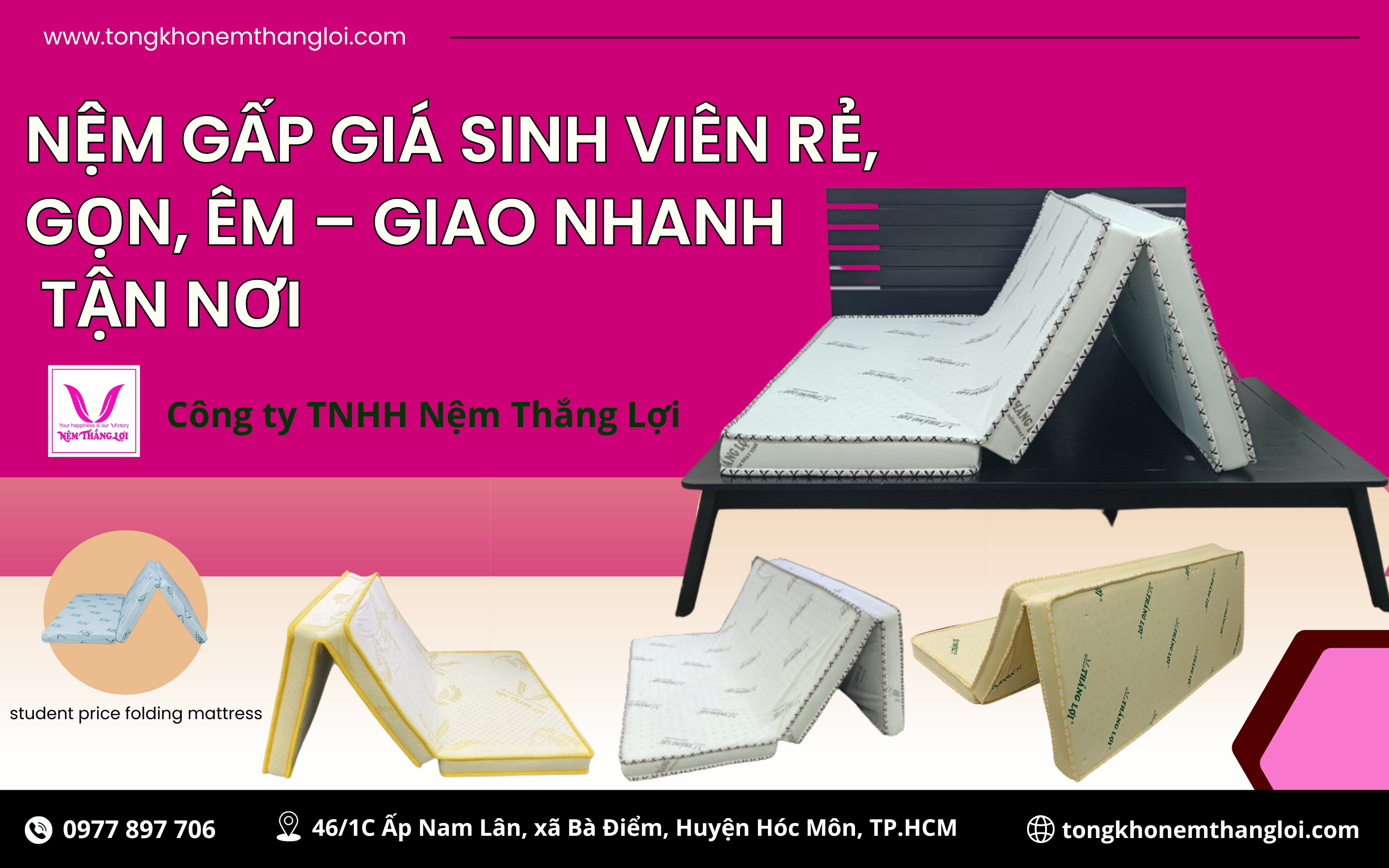 NỆM GẤP GIÁ SINH VIÊN RẺ, GỌN, ÊM – GIAO NHANH TẬN NƠI