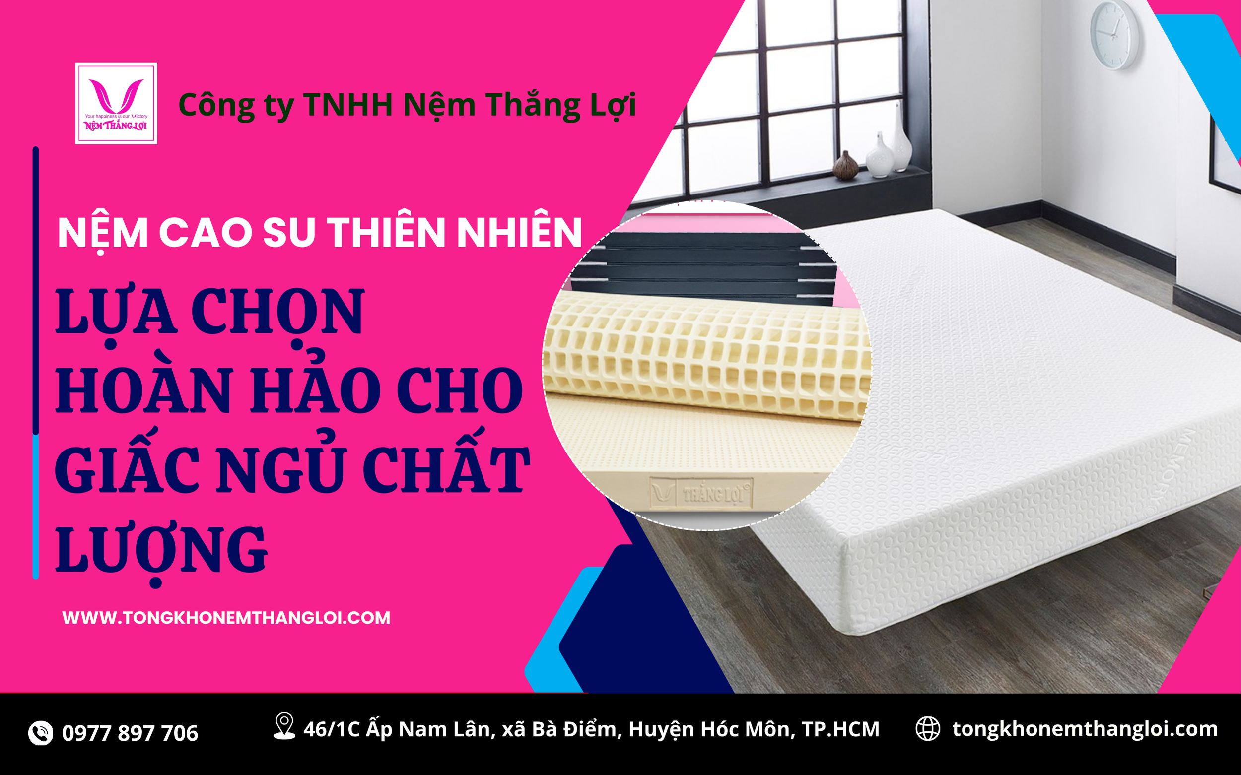 NỆM CAO SU THIÊN NHIÊN: LỰA CHỌN HOÀN HẢO CHO GIẤC NGỦ CHẤT LƯỢNG